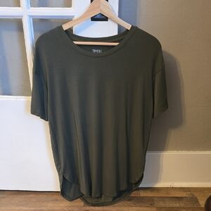 Time and Tru Women's Olive Short Sleeve Tee